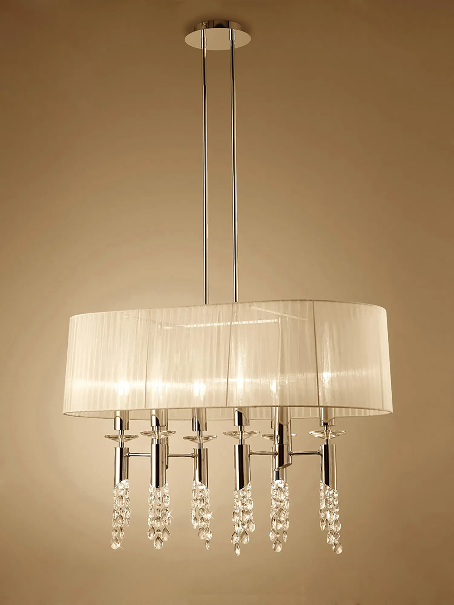 Tiffany FG Crystal Pendant 6+6 Light